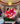 Corazón 3D gerberas arcoíris